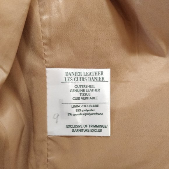 Camel-Coloured Danier Genuine Leather Jacket - Picture 6 of 7